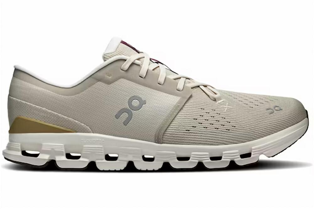 NEW ON RUNNING men's cloud x 4 training shoes in pelican/ice